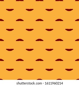 Red Homemade pie icon isolated seamless pattern on brown background.  Vector Illustration