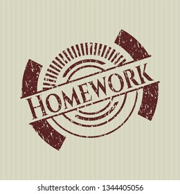 Red Homework distress rubber texture