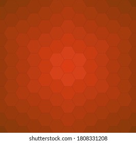 Red honeycomb mosaic. Seamless vector illustration. Follow other mosaic patterns in my collection.