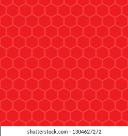 Red Honeycomb Seamless Hexagon Pattern Background