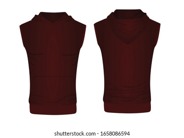 Red hoodie top tank. vector illustration