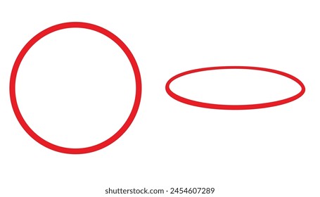 Red hool hoop. vector illustration