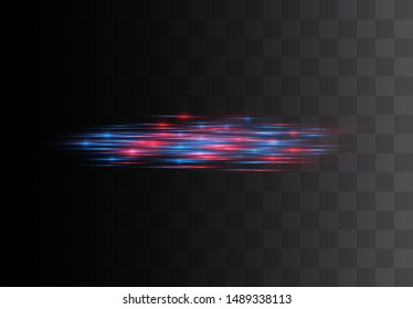 Red horizontal lens flares pack. Laser beams, horizontal light rays.Beautiful light flares.