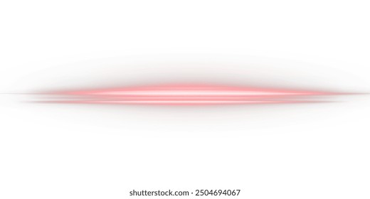 Red horizontal lens flares pack. Laser beams, horizontal light rays.Beautiful light flares. Glowing streaks on dark background. Collection effect light red line png.	
