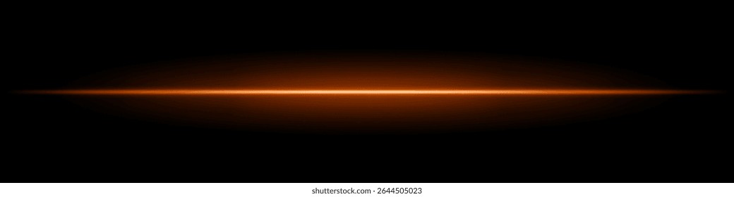 Feixe de luz horizontal vermelho. Linha laser brilhante afiada com fade radiante em ambos os lados sobre fundo escuro. Ótimo para ficção científica, visuais de energia, efeitos leves ou transições futurísticas.