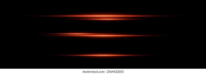 Red horizontal neon highlights. On a black background.
