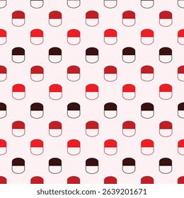 Red Horizontal Semi-Circle Strip Pattern. Perfect for art and crafts, digital paper, fabric printing, textile printing, packaging, scrapbooking, gift wrap, background and more.
