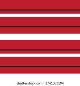 Red Horizontal striped seamless pattern background suitable for fashion textiles, graphics