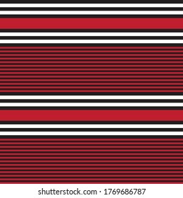Red Horizontal striped seamless pattern background suitable for fashion textiles, graphics