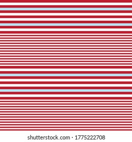 Red Horizontal striped seamless pattern background suitable for fashion textiles, graphics