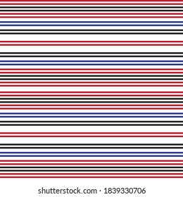 Red Horizontal striped seamless pattern background suitable for fashion textiles, graphics