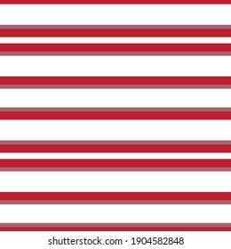 Red Horizontal striped seamless pattern background suitable for fashion textiles, graphics