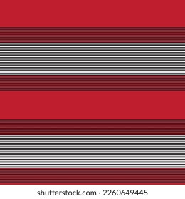 Red Horizontal striped seamless pattern background suitable for fashion textiles, graphics