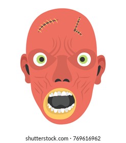 
A red horrible halloween mask
