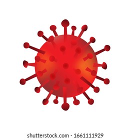 Red horrible Wuhan Corona virus Covid19 symbols.