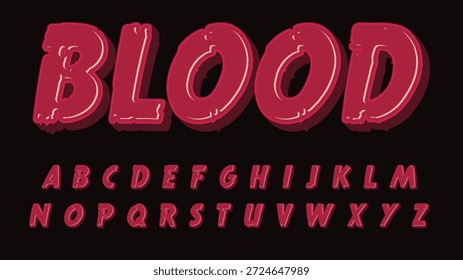 Red Horror Blood Text-Effekt