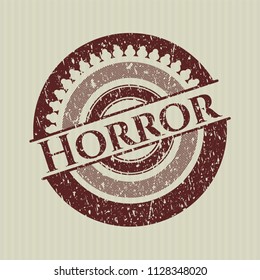 Red Horror grunge seal