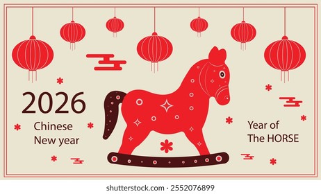 Red Horse Design, Chinese New year 2026, New year 2026, 