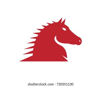 Red Horse Fast  Logo Design Template