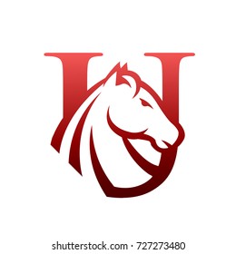Red Horse Initial U Consulting Logo