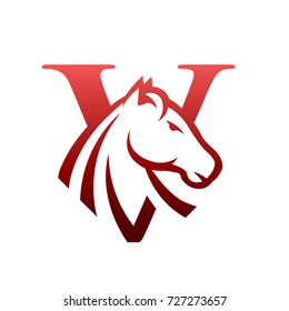 Red Horse Initial V Consulting Logo