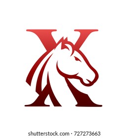 Red Horse Initial X Consulting Logo