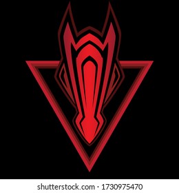 Red horse logo vector future