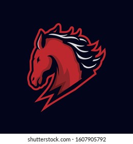 Red Horse Mascot Logo Illustration