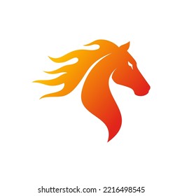 red horse power vector logo