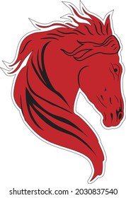 ROTE HORSE VEKTORLOGO-DESIGN