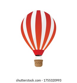 Roter Heißluftballon, Vektorgrafik