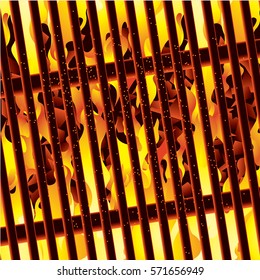 red hot barbecue grill
