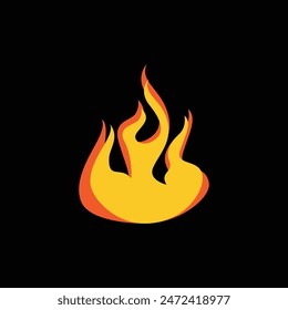 Red hot burning fire flame