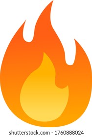 Fire Flame Icon Campfire Sign Hot Stock Vector (Royalty Free ...