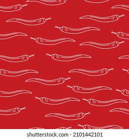 Red hot Chili background seamless illustration vector