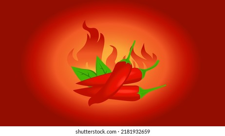 Red Hot Chili  designs vector, Spicy Pepper logo designs template