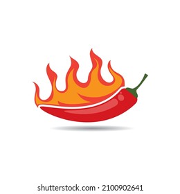 Red hot Chili illustration logo vector template