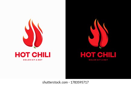 Design des Red Hot Chili Logos Vektorgrafik, Muster des scharfen Pfefferlogos