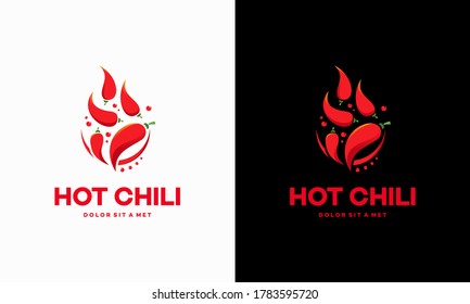 Red Hot Chili logo designs concept vector, Spicy Pepper logo designs template