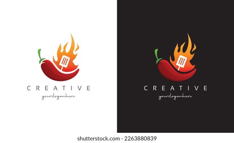 Red Hot Chili logo designs concept vector, Spicy Pepper logo designs template