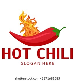 Red Hot Chili logo designs concept vector, Spicy Pepper logo designs template. Chili peppers on fire.