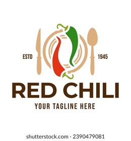 Red Hot Chili logo designs concept vector, Spicy Pepper logo designs template on white background