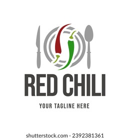 Red Hot Chili logo designs concept vector, Spicy Pepper logo designs template on white background