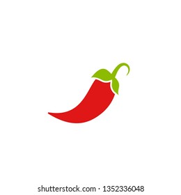 Red hot Chili pepper or cayenne,  or jalapeno icon. Vector vegetable illustration isolated on white. spice symbol. Mexican food, savoury extra tabasco