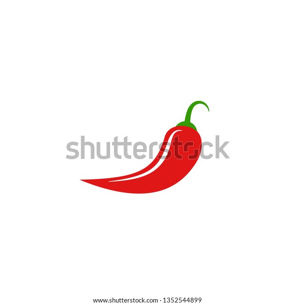 Red Hot Chili Pepper Or Cayenne Or Jalapeno Icon Vector Vegetable 