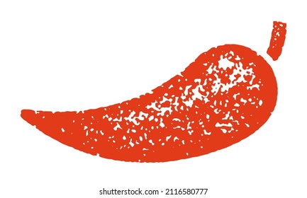 Red hot chili pepper with grainy texture