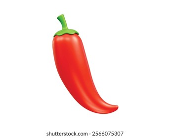 red hot chili pepper icon illustration. chili pepper vector 3d rendering illustration