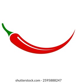 Red hot chili pepper icon on white background