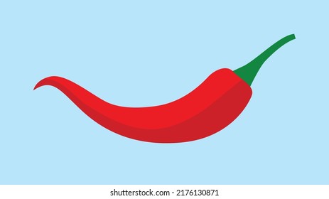 Red hot chili pepper, illustration