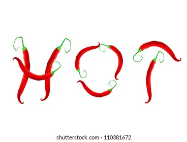 Red hot chili pepper isolated on white